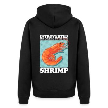 Crab Shrimp Crab Lover Crab Gift - Unisex Premium Organic Zip Hoodie - black - Back - Nico (187cm)