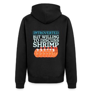 Crab Shrimp Crab Crab Lover Gift - Unisex Premium Organic Zip Hoodie - black - Back - Nico (187cm)
