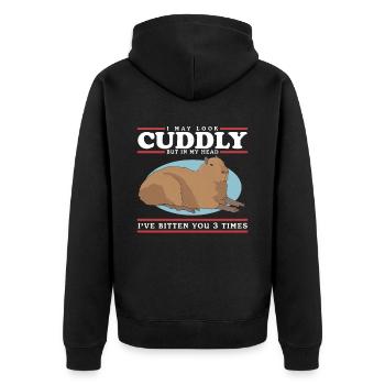 Capybara Capybara Capybaras Cadeau - Veste à capuche bio Premium Unisexe - noir - Dos - Nico (187cm)