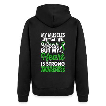 Les muscles peuvent être faibles. Mois de la - Veste à capuche bio Premium Unisexe - noir - Dos - Nico (187cm)