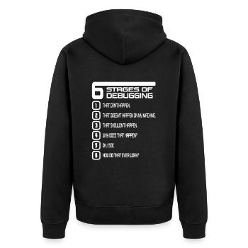 Drôle Lol Nerd Informaticien - Veste à capuche bio Premium Unisexe - noir - Dos - Nico (187cm)