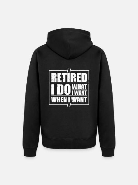 Pensioner pension - Unisex Premium Organic Zip Hoodie - black