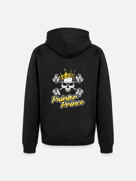 Painter Varnisher Prince - Unisex Premium Organic Zip Hoodie - black