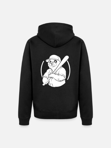 Sloth - Unisex Premium Organic Zip Hoodie - black