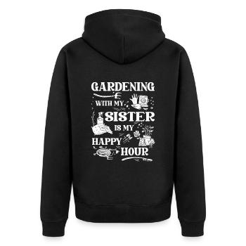 Jardinier amateur jardinier jardinier - Veste à capuche bio Premium Unisexe - noir - Dos - Nico (187cm)