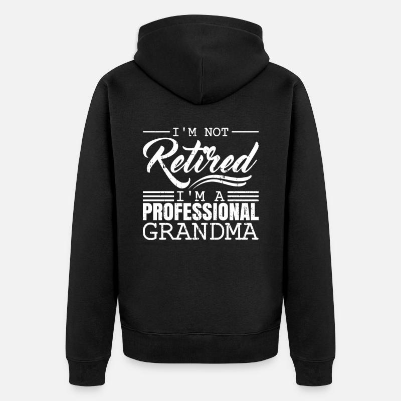 Rentner Rente - Unisex Premium Bio Zip Hoodie - Schwarz