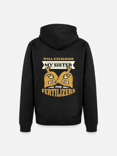Hobby Gardener Garden Funny - Unisex Premium Organic Zip Hoodie - black