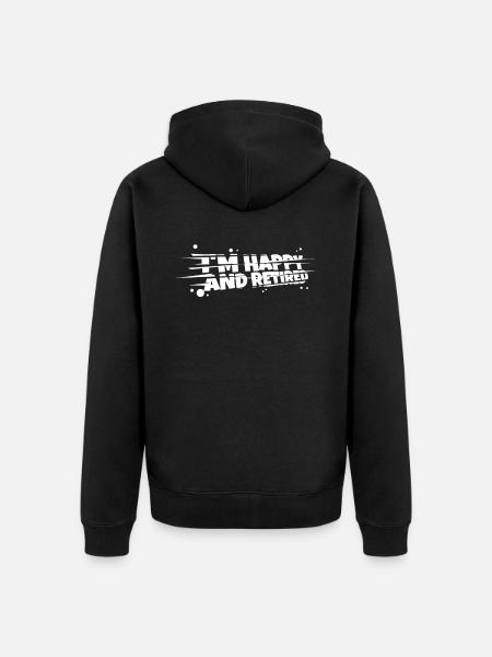 Pensioner pension - Unisex Premium Organic Zip Hoodie - black