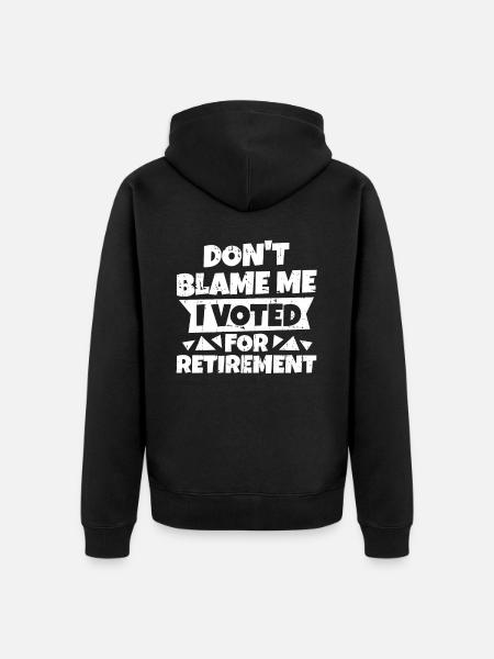 Pensioner pension - Unisex Premium Organic Zip Hoodie - black