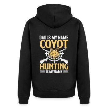 Coyote Hunter Yote - Veste à capuche bio Premium Unisexe - noir - Dos - Nico (187cm)