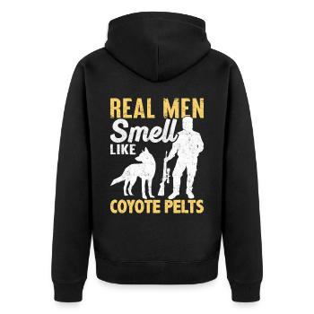 Coyote Hunt Coyote Hunter Yote - Veste à capuche bio Premium Unisexe - noir - Dos - Nico (187cm)