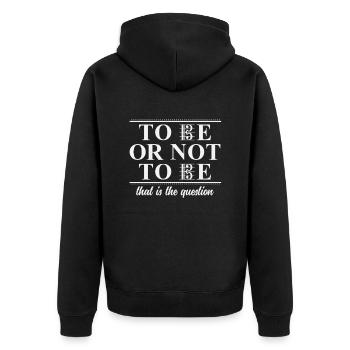 Alto key: To Be Or Not Viola, Bass, Bassist - Unisex Premium Organic Zip Hoodie - black - Back - Nico (187cm)
