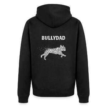 Bully Dad Français Bulldog Dog Daddy Dogs - Veste à capuche bio Premium Unisexe - noir - Dos - Nico (187cm)