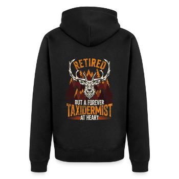 Retraité mais un taxidermiste de toujours dans l’âme - Veste à capuche bio Premium Unisexe - noir - Dos - Nico (187cm)