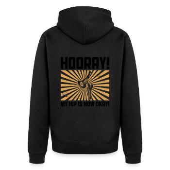 Bionisches Hüftdesign Für Einen Überlebenden Einer - Veste à capuche bio Premium Unisexe - noir - Dos - Nico (187cm)