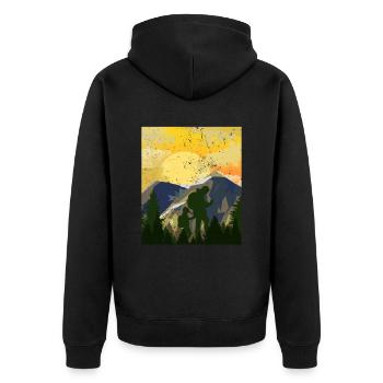 Montagnes de géocachette Father Son - Geocaching Geocacher - Veste à capuche bio Premium Unisexe - noir - Dos - Nico (187cm)