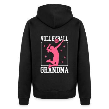 Volleyball Mamie Volleyball Cadeau de joueur de volleyball - Veste à capuche bio Premium Unisexe - noir - Dos - Nico (187cm)