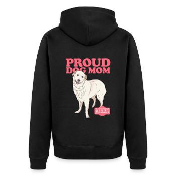 Maman Bouvier des Pyrénées | Cadeau du propriétaire de chien - Veste à capuche bio Premium Unisexe - noir - Dos - Nico (187cm)