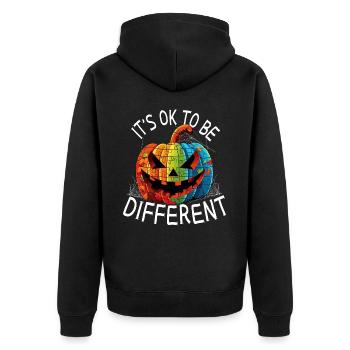 Autisme Halloween Trick ou Treat Sensibilisation à l’autisme - Veste à capuche bio Premium Unisexe - noir - Dos - Nico (187cm)