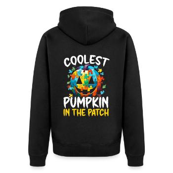 Autisme Halloween Trick ou Treat Sensibilisation à l’autisme - Veste à capuche bio Premium Unisexe - noir - Dos - Nico (187cm)