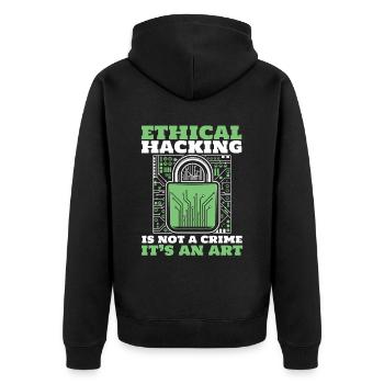 Le piratage éthique n’est pas un phishing renifleur de crime - Veste à capuche bio Premium Unisexe - noir - Dos - Nico (187cm)