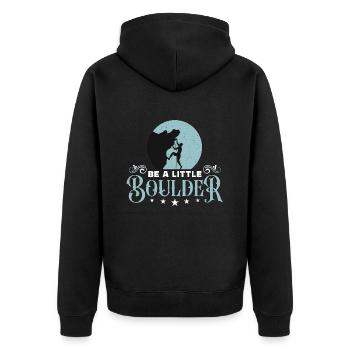 Escalade en salle Soyez un petit alpiniste de rocher - Veste à capuche bio Premium Unisexe - noir - Dos - Nico (187cm)