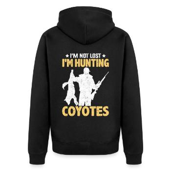 Coyote Hunt Coyote Hunter Yote - Veste à capuche bio Premium Unisexe - noir - Dos - Nico (187cm)