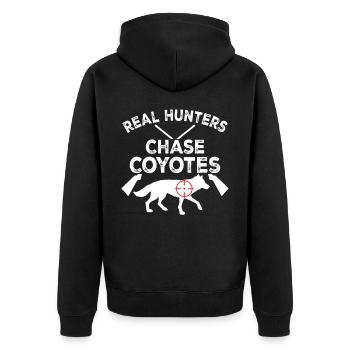 Coyote Hunt Coyote Hunter Yote - Veste à capuche bio Premium Unisexe - noir - Dos - Nico (187cm)