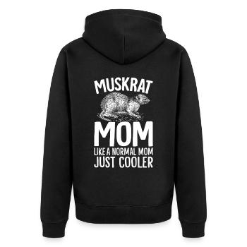 Rat musqué rétro - Veste à capuche bio Premium Unisexe - noir - Dos - Nico (187cm)