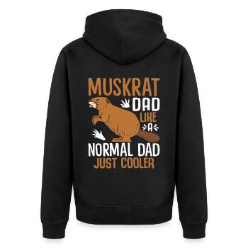 Rat musqué rétro - Veste à capuche bio Premium Unisexe - noir - Dos - Nico (187cm)