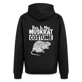 Rat musqué rétro - Veste à capuche bio Premium Unisexe - noir - Dos - Nico (187cm)
