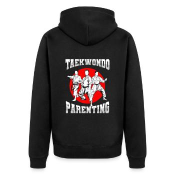 Taekwondo Cool Taekwondo Father - Unisex Premium Organic Zip Hoodie - black - Back - Nico (187cm)