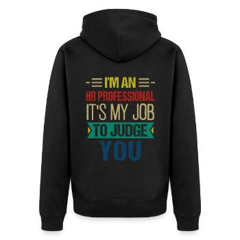 Ressources Humaines Responsable RH Profession - Veste à capuche bio Premium Unisexe - noir - Dos - Nico (187cm)