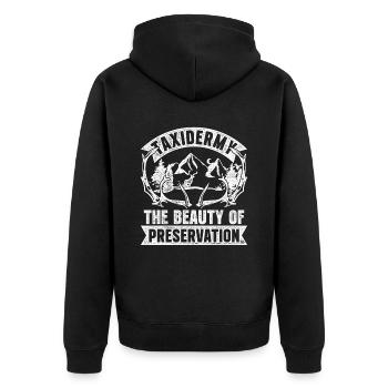 Taxidermiste Taxidermie Beauté De Préservation - Veste à capuche bio Premium Unisexe - noir - Dos - Nico (187cm)