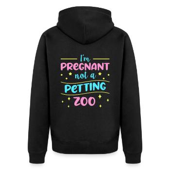 Nous allons avoir une annonce de bébé - Veste à capuche bio Premium Unisexe - noir - Dos - Nico (187cm)