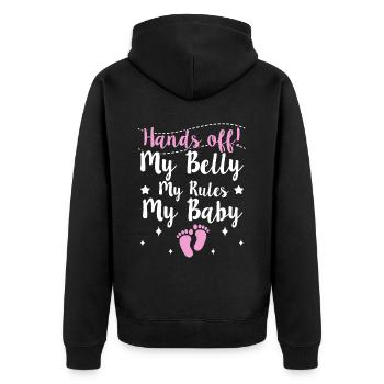 Nous allons avoir une annonce de bébé - Veste à capuche bio Premium Unisexe - noir - Dos - Nico (187cm)