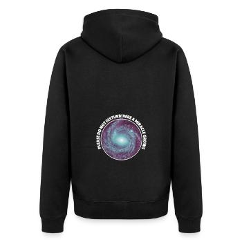 Nous allons avoir une annonce de bébé - Veste à capuche bio Premium Unisexe - noir - Dos - Nico (187cm)