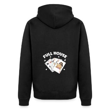 Nous allons avoir une annonce de bébé - Veste à capuche bio Premium Unisexe - noir - Dos - Nico (187cm)