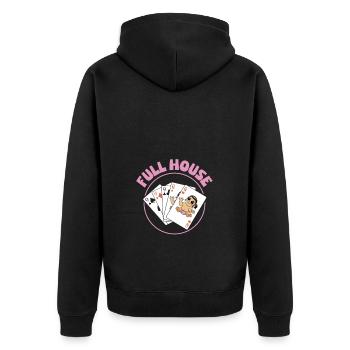 Nous allons avoir une annonce de bébé - Veste à capuche bio Premium Unisexe - noir - Dos - Nico (187cm)