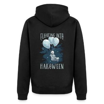 Balloon Halloween Trick Or Treat Spooky Boo Ghost - Veste à capuche bio Premium Unisexe - noir - Dos - Nico (187cm)