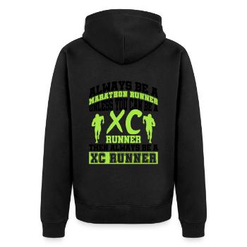 Cross-country-laufdesign Für Einen Xc-läufer - Veste à capuche bio Premium Unisexe - noir - Dos - Nico (187cm)
