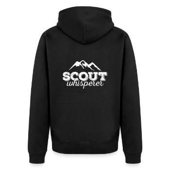 Cub Scouting Design Für Einen Pfadfinderführer - Unisex Premium Organic Zip Hoodie - black - Back - Nico (187cm)