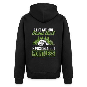 Scout Leader Design Für Einen Cub Master, Der Cub - Unisex Premium Organic Zip Hoodie - black - Back - Nico (187cm)