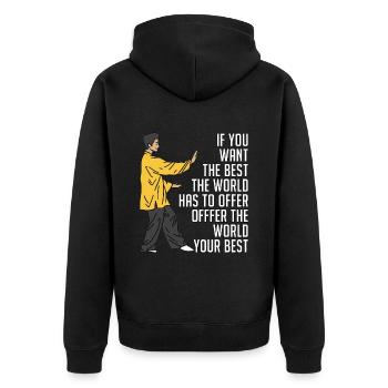 Tai Chi Si vous voulez le meilleur amateur de Tai Chi Taiji - Veste à capuche bio Premium Unisexe - noir - Dos - Nico (187cm)