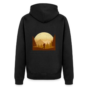 Geocacher Outdoor Retro - Geocaching Geocacher - Veste à capuche bio Premium Unisexe - noir - Dos - Nico (187cm)