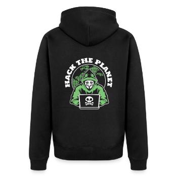 Hack The Planet Phishing Sniffer Social - Veste à capuche bio Premium Unisexe - noir - Dos - Nico (187cm)