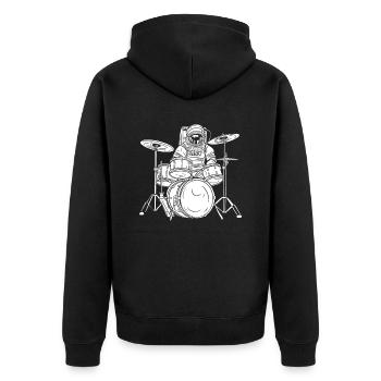 Batterie Batteur Batteur - Veste à capuche bio Premium Unisexe - noir - Dos - Nico (187cm)