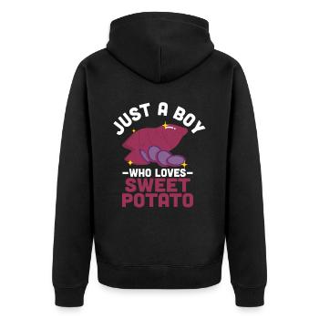 Ignames - Veste à capuche bio Premium Unisexe - noir - Dos - Nico (187cm)