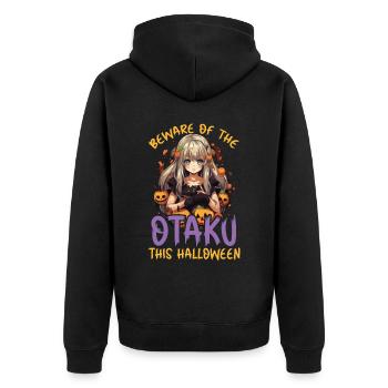 Anime Halloween Kawaii Trick Or Treat Spooky Manga - Veste à capuche bio Premium Unisexe - noir - Dos - Nico (187cm)