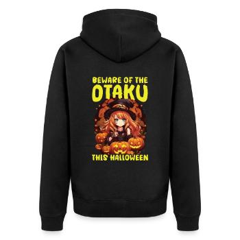 Anime Halloween Kawaii Trick Or Treat Spooky Manga - Veste à capuche bio Premium Unisexe - noir - Dos - Nico (187cm)